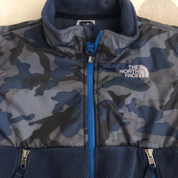 North Face Blue Camo Denali Fleece Zip 